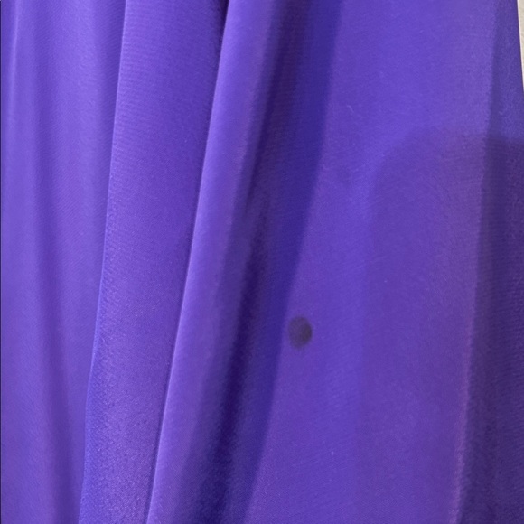 Vintage yves st Clair 2 Deep Purple Button Down Shirt & skinny neck scarf 16 w - Picture 5 of 10